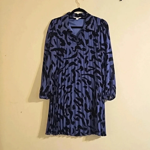 Nine West Pleated Georgette Dress - Picture 2 of 6